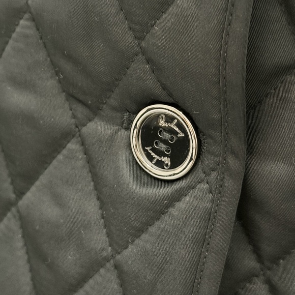 Burberry Black Quilted Check Lining and Undercollar Jacket Medium - Picture 5 of 14
